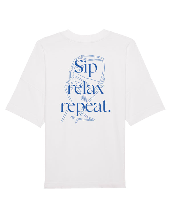 SIP RELAX REPEAT - Oversized t-shirt
