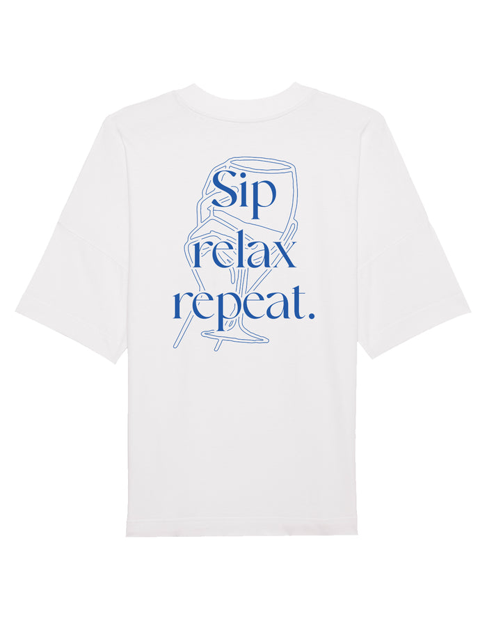 SIP RELAX REPEAT - Oversized T-Shirt
